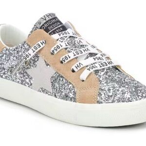 Vintage Havana Kids Sneakers in Silver and Tan